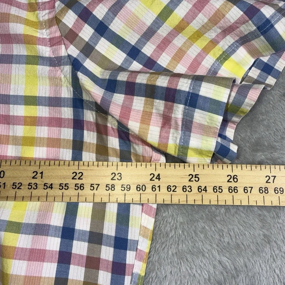 J Crew Shirt Mens XL Colorful Flex Washed Short Sleeve Button Up Preppy Spring - Picture 3 of 9